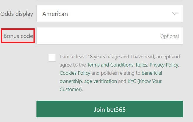 bet365 bonus code